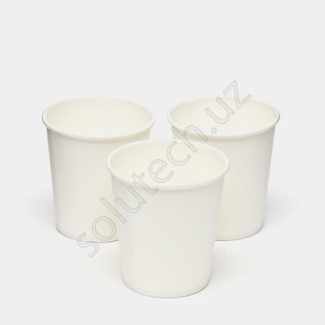 Стаканы бумажные одноразовые, белого цвета, 180 мл, 50 шт-3